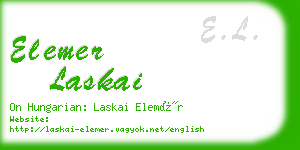 elemer laskai business card